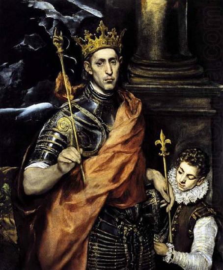 GRECO, El St Louis, King of France, with a Page china oil painting image